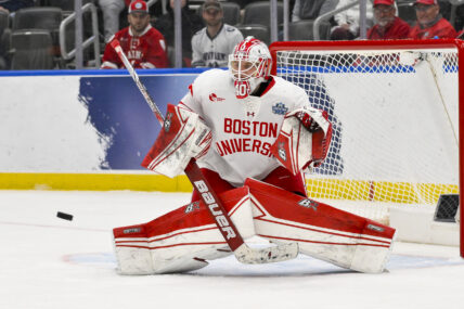 NCAA Hockey: Frozen Four-Semifinals-Game Two-Boston University vs Penn State