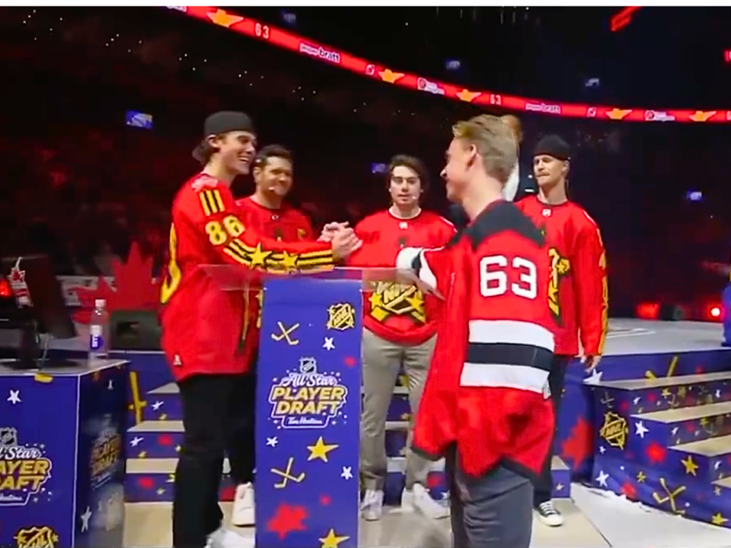 AllStar Player Draft Results Team Hughes Drafts Devils Jesper Bratt